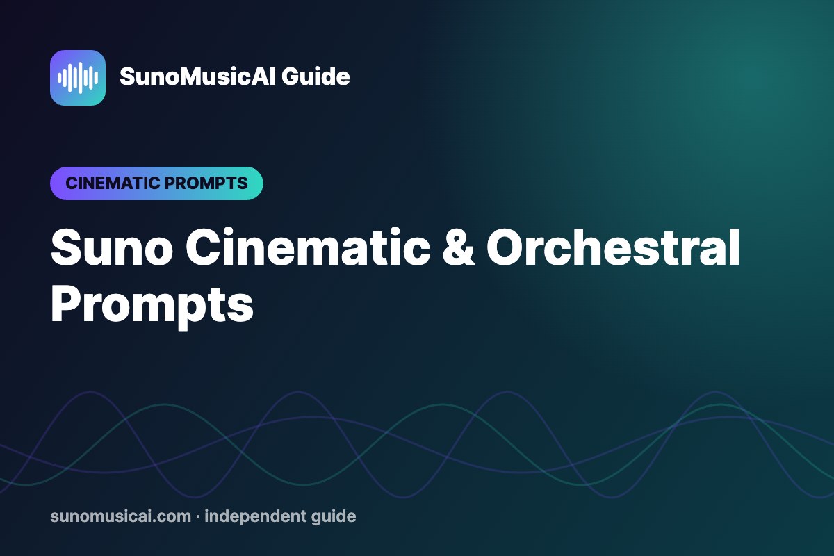 Suno Cinematic Prompts: 40 Prompts for Epic, Orchestral and Film Music