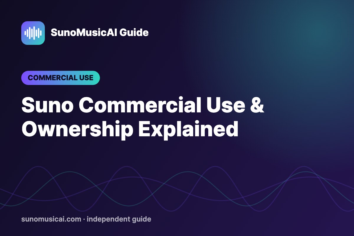 Suno Commercial Use & Ownership Explained