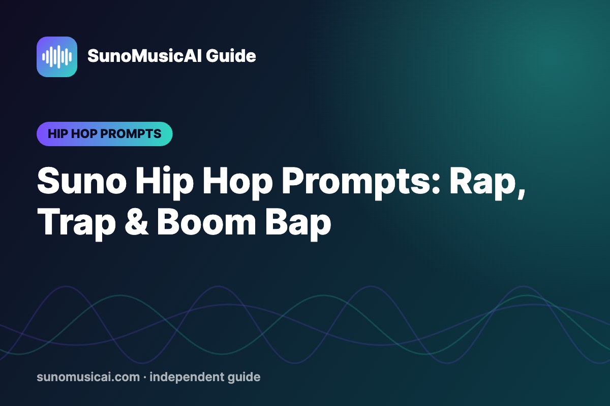 Suno Hip Hop Prompts: 60 Rap, Trap and Boom Bap Prompts That Work