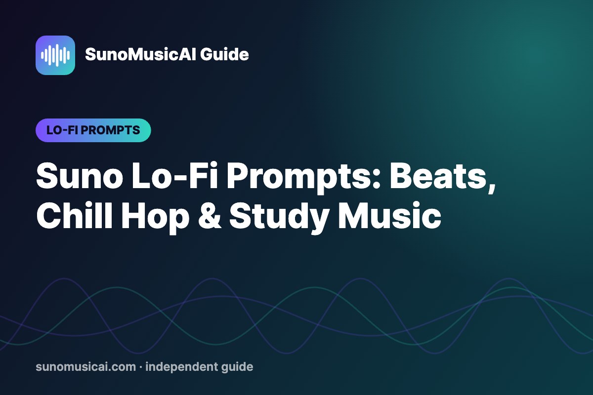 Suno Lo-Fi Prompts: 40 Prompts for Lo-Fi Beats, Chill Hop and Study Music