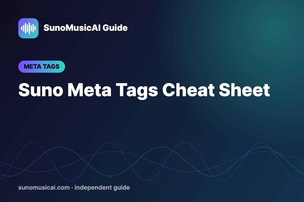 Suno Meta Tags Cheat Sheet