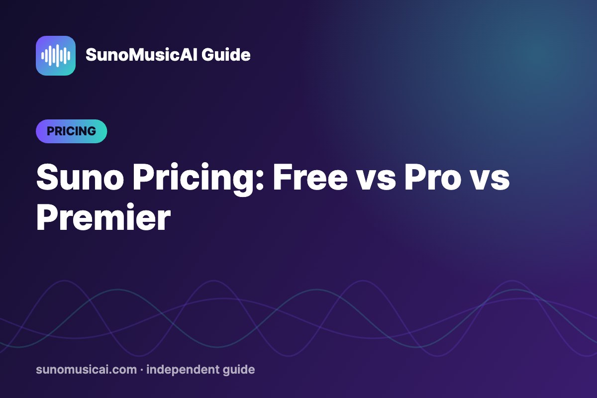 Suno Pricing: Free vs Pro vs Premier