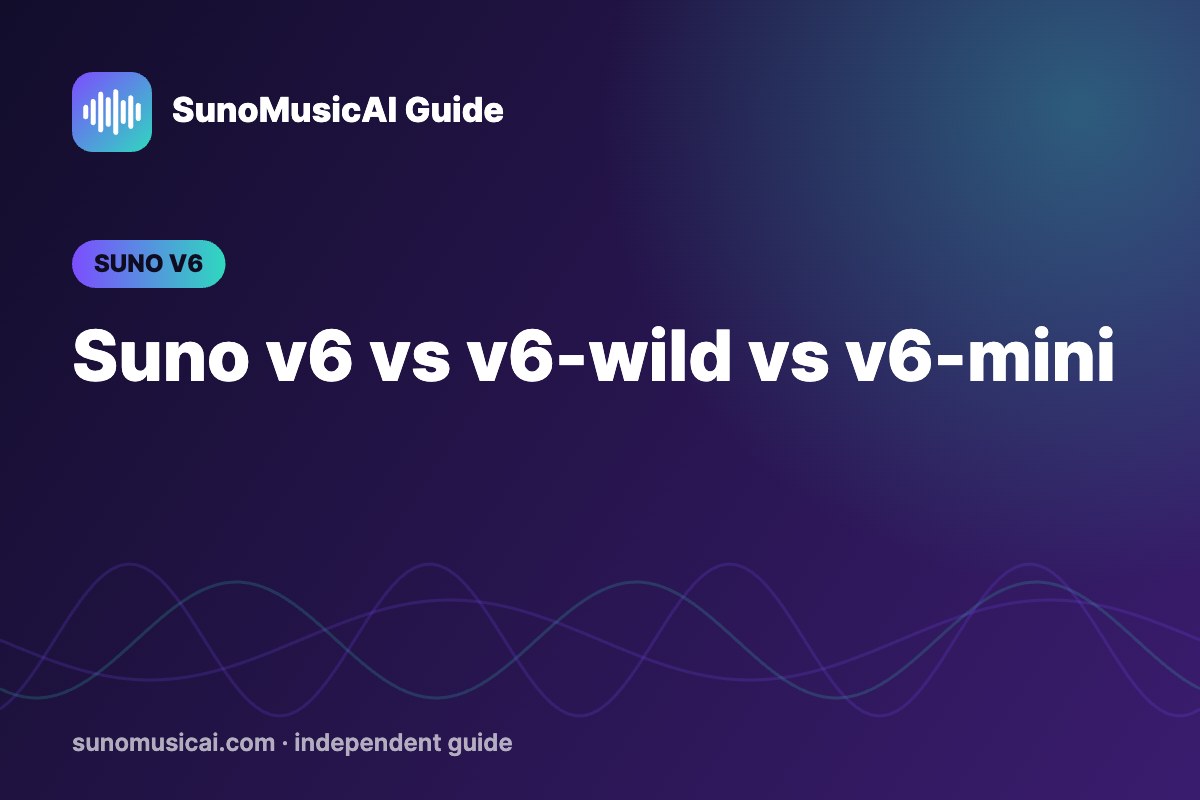 Suno v6 Explained: v6 vs v6-wild vs v6-mini
