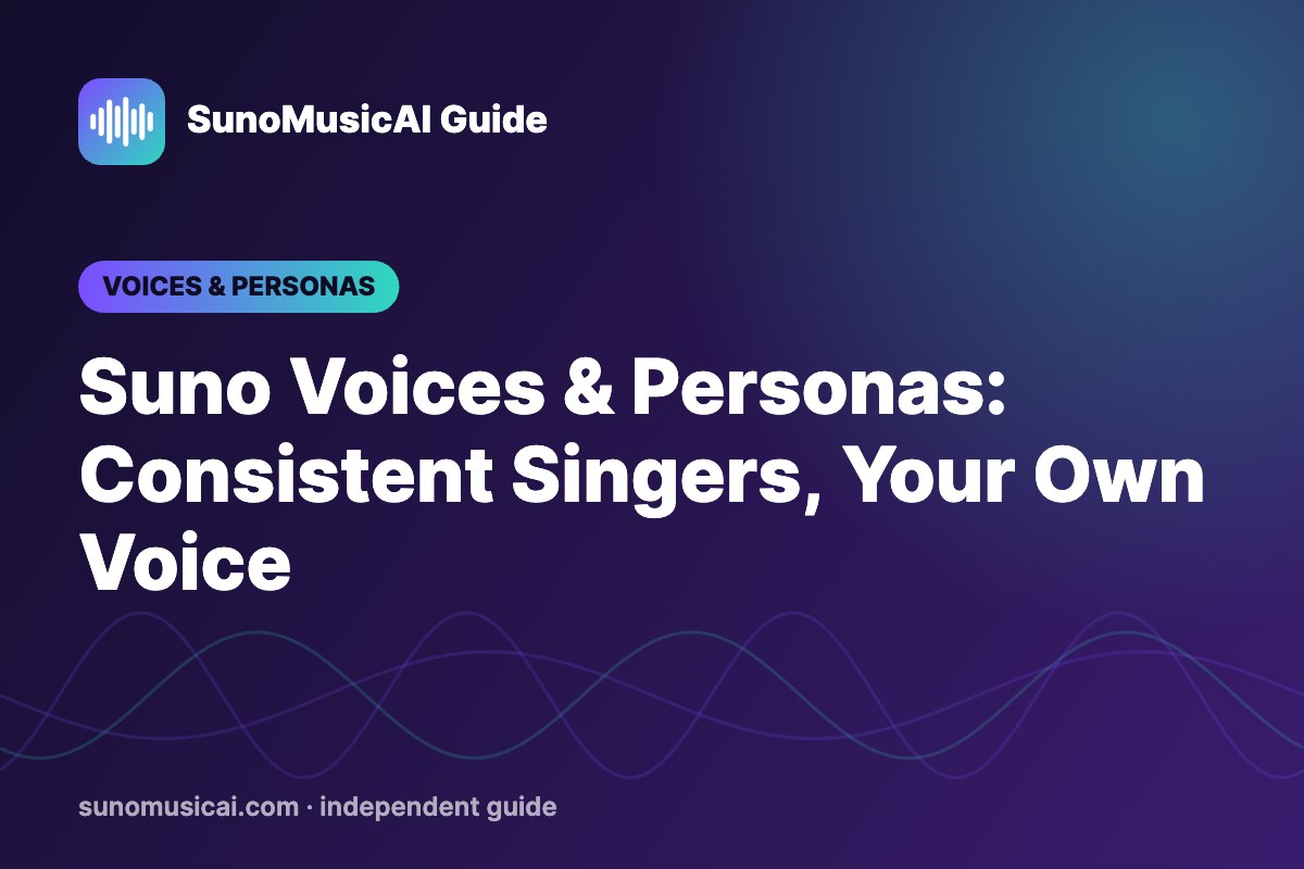 Suno Voices and Personas: How to Keep a Consistent Singer (or Use Your Own Voice)